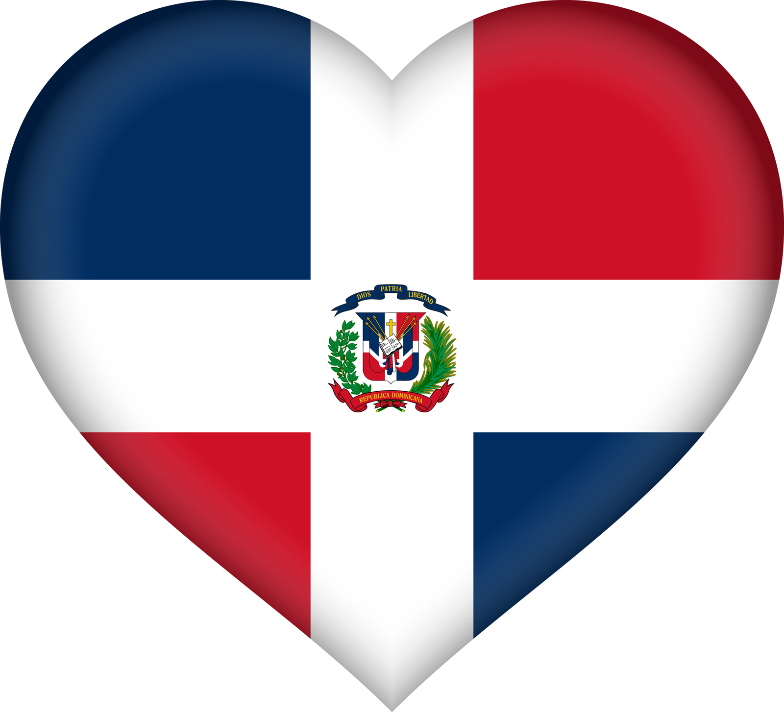 Dominican Republic Flag Stickers – 4-Pack Round Vinyl Decals, UV Resistant, Red (Wrapped In Ink)
