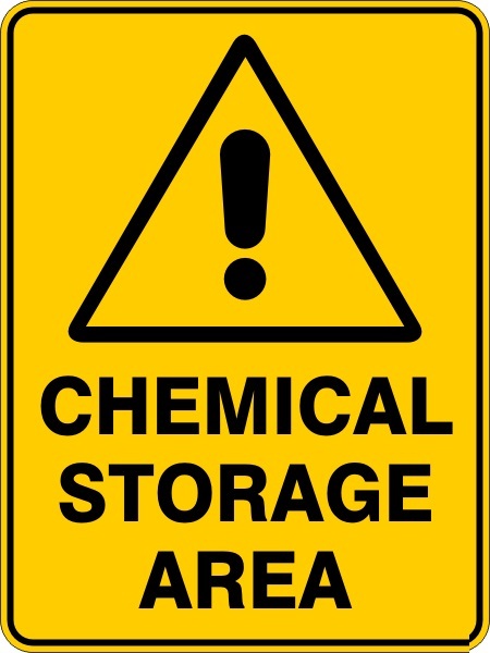 WARNING CHEMICAL STORAGE AREA - SELF ADHESIVE STICKER / DECAL / SIGN | HEALTH & - Picture 6 of 7