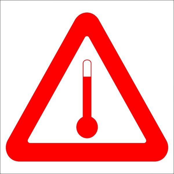 ELEVATED TEMPERATURE - SELF ADHESIVE STICKER / DECAL / SIGN | HEALTH & SAFETY - Picture 5 of 7