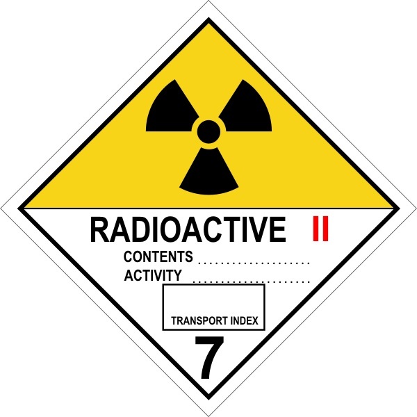 RADIOACTIVE 7 - CAT II - SELF ADHESIVE STICKER / DECAL / SIGN | HEALTH & SAFETY - Picture 4 of 7