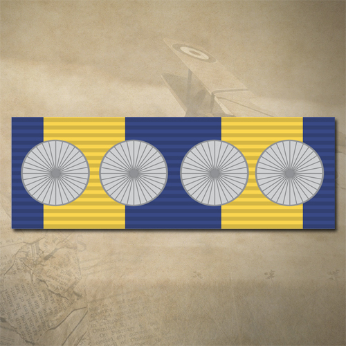 DEFENCE FORCE SERVICE MEDAL (4 ROSETTES) RIBBON BAR STICKER / DECAL | WATER & UV - Bild 2 von 4