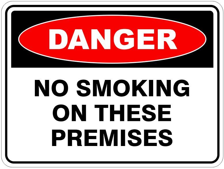 NO SMOKING ON THESE PREMESIS - SELF ADHESIVE STICKER / DECAL / SIGN | HEALTH & S - Picture 2 of 7