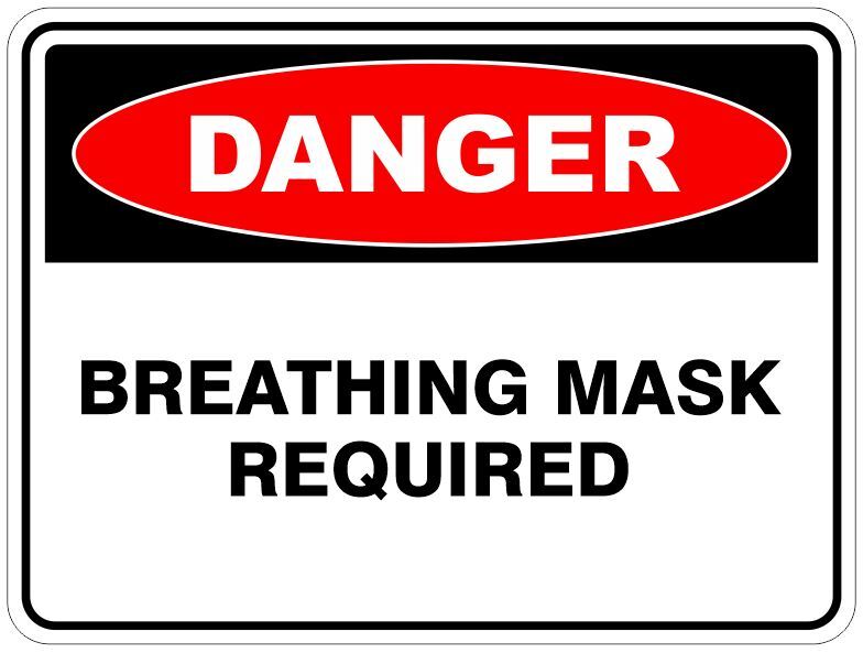 BREATHING MASK REQUIRED - SELF ADHESIVE STICKER / DECAL / SIGN | HEALTH & SAFETY - Bild 2 von 7