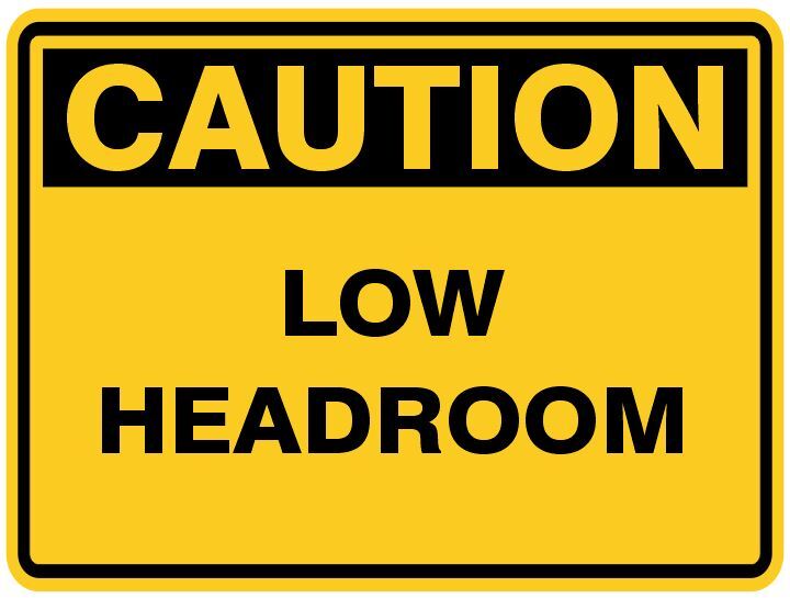 CAUTION - LOW HEADROOM - SELF ADHESIVE STICKER / DECAL / SIGN | HEALTH & SAFETY - Picture 2 of 7