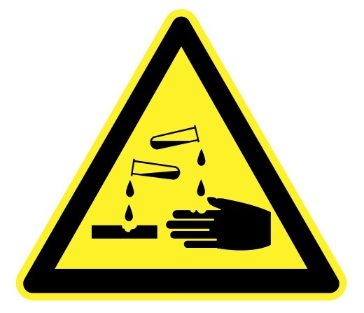WARNING - CORROSIVE - SELF ADHESIVE STICKER / DECAL / SIGN | HEALTH & SAFETY - Picture 2 of 6
