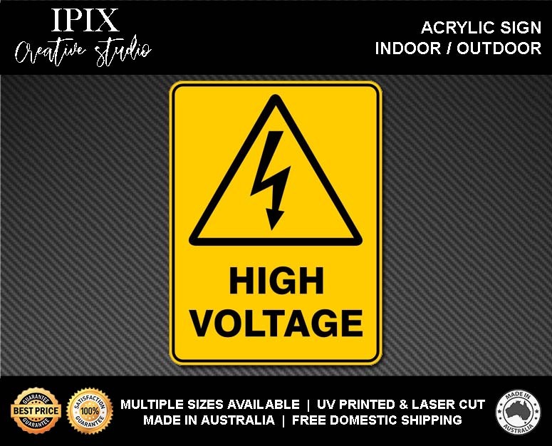 WARNING - HIGH VOLTAGE - ACRYLIC SIGN | HEALTH & SAFETY - Picture 2 of 6