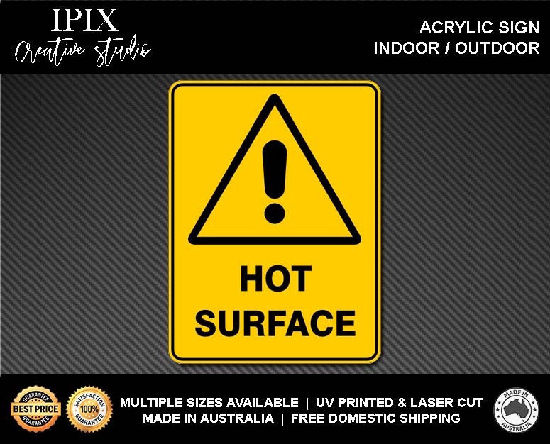 WARNING - HOT SURFACE - ACRYLIC SIGN | HEALTH & SAFETY - Bild 2 von 6
