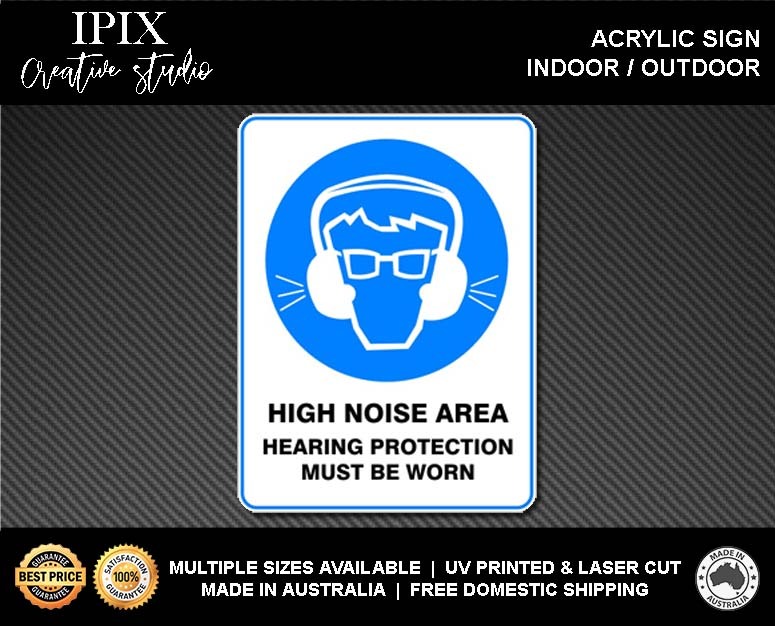 HIGH NOISE AREA - HEARING PROTECTION MUST BE WORN - MANDATORY | ACRYLIC | SIGN | - Bild 2 von 6