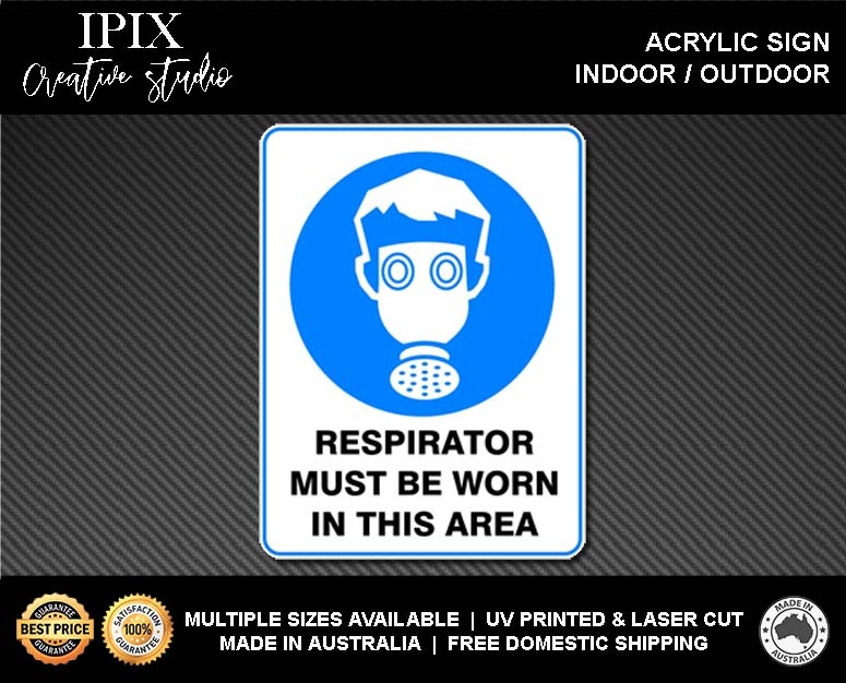 RESPIRATOR MUST BE WORN IN THIS AREA - MANDATORY | ACRYLIC | SIGN | HEALTH & SAF - Bild 2 von 6