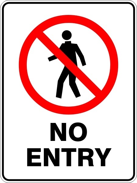 NO ENTRY - SELF ADHESIVE STICKER / DECAL / SIGN | HEALTH & SAFETY - Picture 2 of 7