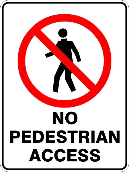 NO PEDESTRIAN ACCESS - SELF ADHESIVE STICKER / DECAL / SIGN | HEALTH & SAFETY - Picture 2 of 7