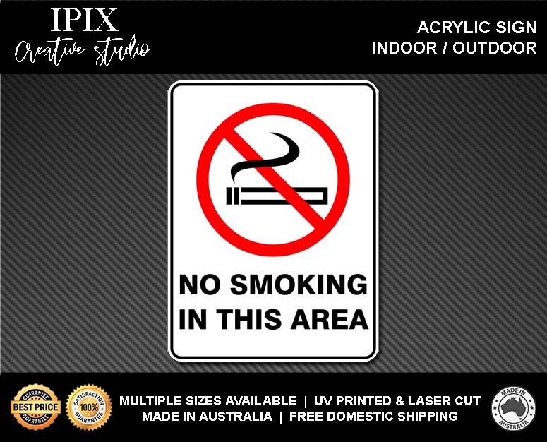 NO SMOKING IN THIS AREA - PROHIBITION | ACRYLIC | SIGN | HEALTH & SAFETY - Bild 2 von 6