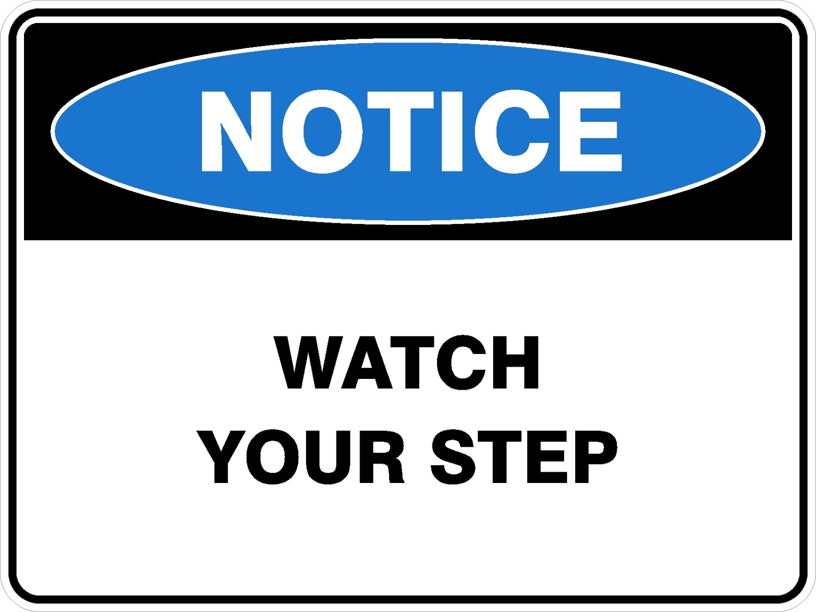 WATCH YOUR STEP - SELF ADHESIVE STICKER / DECAL / SIGN | HEALTH & SAFETY - Picture 2 of 7