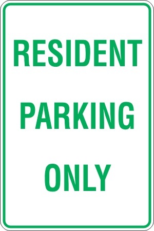 RESIDENT PARKING ONLY - SELF ADHESIVE STICKER / DECAL / SIGN | HEALTH & SAFETY - Picture 2 of 7