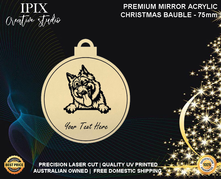 Personalised Acrylic Christmas Dog Bauble - GERMAN SHEPHERD #5 | Premium | Xmas - Picture 12 of 154