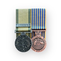 National Emergency Medal (Vic Fires) + National Medal Court Mounted - Full Size