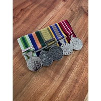 ASM (Solomon Is), AOSM, NEM (Bushfires), DLSM and ADM Minature Medals | Court Mounted | REPLICA