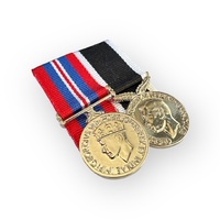 1939-45 War Medal and 1939-45 NZ War Service Medal Replicas [Miniature]