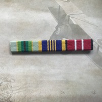 ASM 1975 + DEFENCE LONG SERVICE MEDAL + AUSTRALIAN DEFENCE MEDAL RIBBON BAR 