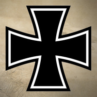 GERMAN IRON CROSS STICKER / DECAL | MALTESE | ARMY | MILITARY | MULTIPLE SIZES | NO BORDER [Size: 50mm x 50mm]