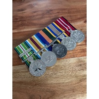 AASM 75 (ICAT) Afghanistan, OSM (BP) DLSM & ADM Full Size Replica Medals | Court Mounted | Full Size 
