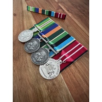 AASM 1975, Operational Service Medals (Border Protect and Middle East) + ADM Full Size Replica Medals + Bar | Court Mounted | Full Size