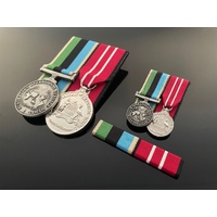 AOSM Greater Middle East + Australian Defence Medal + Minis | Replica Set | Court Mounted | Service | Full Size | ADF
