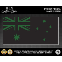 AUSTRALIAN FLAG DECAL OLIVE INSERT | STICKER | 100mm x 50mm | CUSTOM | EMERGENCY