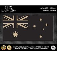 AUSTRALIAN FLAG DECAL SAND / TAN INSERT | STICKER | 100mm x 50mm | CUSTOM | EMERGENCY