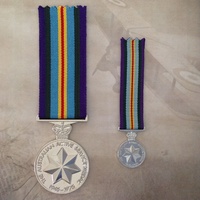 AUSTRALIAN ACTIVE SERVICE MEDAL 1945 - 1975  + MINIATURE | AASM | 45-75