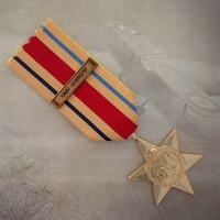 AFRICA STAR MEDAL WITH 8TH ARMY CLASP | GOLD TONE | WWII | WORLD WAR TWO 
