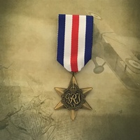 FRANCE AND GERMANY STAR MEDAL | ANTIQUE | WWII | WORLD WAR TWO | EUROPE | ALLIED