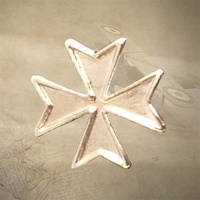 ORDER OF ST JOHN CROSS MEDAL RIBBON BAR DEVICE ATTACHMENT | SILVER | GLUE ON