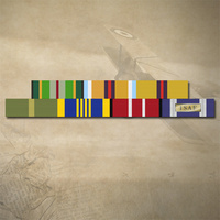 AUSTRALIAN AASM 75+ AGHGANISTAN, IRAQM OSM, DLSM, ADM + NATO ISAF MEDAL RIBBON BAR DECAL STICKER