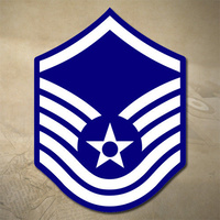 USAF MASTER SERGEANT DECAL STICKER | 3" x 4" | E7 | MSGT | AIR FORCE