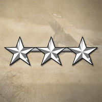 USMC / ARMY / AIR FORCE 3 STAR GENERAL INSIGNIA DECAL STICKER | 4.2" x 1" | O10