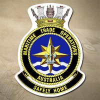 AUSTRALIAN NAVY MARITIME TRADE OPERATIONS CREST DECAL | STICKER | 35mm x 47mm