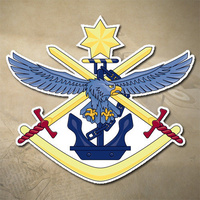 ADF TRI SERVICE EMBLEM DECAL | STICKER | 77mm x 69mm | 7yr WTR + UV PRF | COLOR