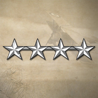 USMC / ARMY / AIR FORCE 4 STAR GENERAL INSIGNIA DECAL STICKER | 4" x 1" | O10