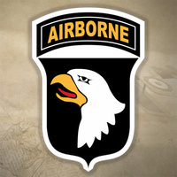 US 101st AIRBORNE UNIT DECAL STICKER | SML | 70mm x 102mm | 7yr WATER + UV PROOF