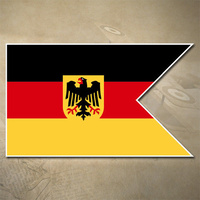 GERMAN NAVY FLAG STICKER | ENSIGN | STICKER | 100mm x 60mm | DEUTSCHE MARINE