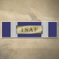 NATO ISAF MEDAL BAR DECAL | STICKER | 90mm x 26mm | 7yr WTR + UV PROOF | UN 