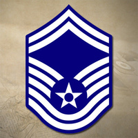 USAF SENIOR MASTER SERGEANT DECAL STICKER | 3" x 4.6" | E7 | SMSGT | AIR FORCE