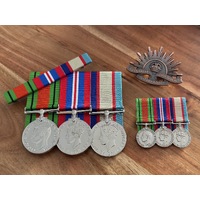 WW2 Defence, 1939-45 War and 1939-45 Australian Service Medal Collector Set | Court Mounted | Replica | Military | ADF | Full Size | ASM