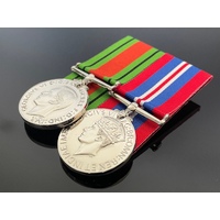 1939-45 Defence + 1939-45 War Medals | Replica | Court Mounted | Service | Full Size | ADF