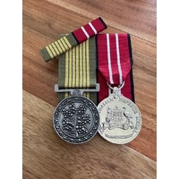 National Emergency Medal + ADM | Court Mounted | Full Size + Ribbon Bar | NEM | AUSTRALIA | SERVICE