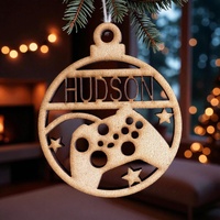 PERSONALISED XBOX GAMER CHRISTMAS BAUBLE ORNAMENT | DECORATION | XMAS | CUSTOM | PLYWOOD | SEASON | #57-2