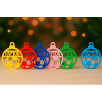 PERSONALISED SOCCER CHRISTMAS BAUBLE ORNAMENT | DECORATION | XMAS | CUSTOM | Acrylic | SEASON | #58-1
