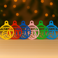 PERSONALISED NETBALL CHRISTMAS BAUBLE ORNAMENT | DECORATION | XMAS | CUSTOM | Acrylic | SEASON | #58-2