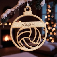 PERSONALISED NETBALL CHRISTMAS BAUBLE ORNAMENT | DECORATION | XMAS | CUSTOM | PLYWOOD | SEASON | #58-2